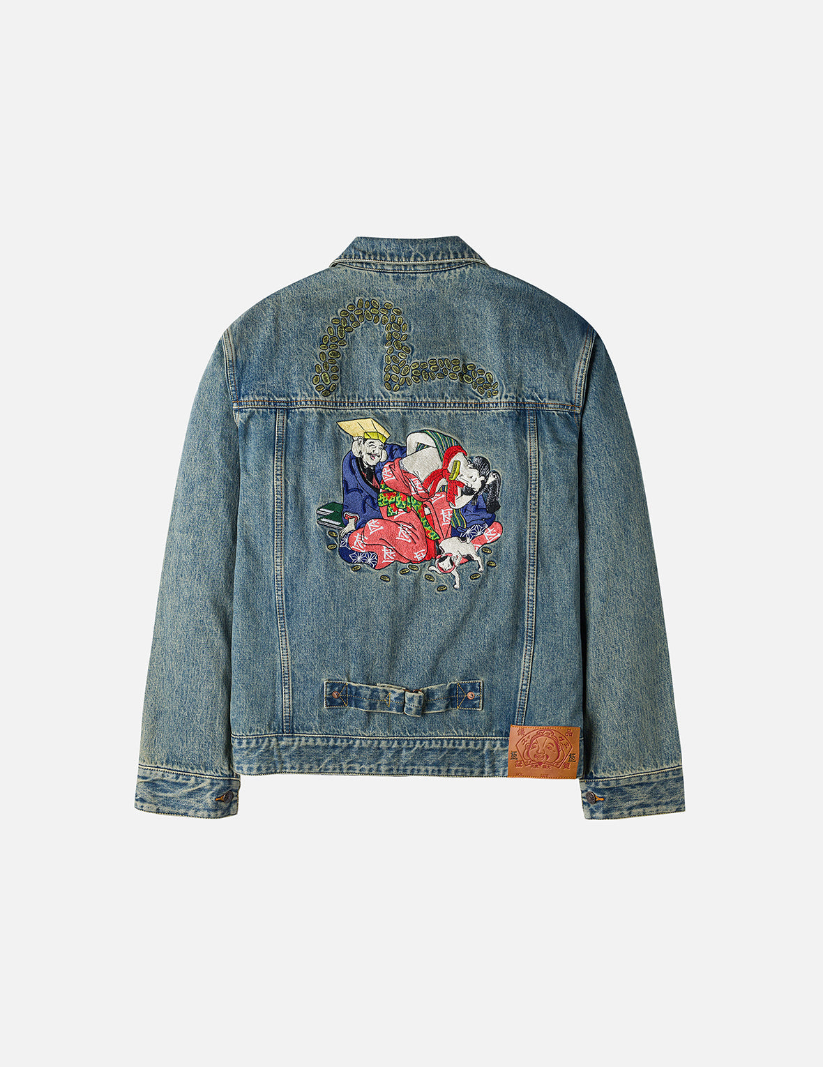EVISU X F-LAGSTUF-F Shuga and Seagull Embroidery Relax Fit Denim Jacket